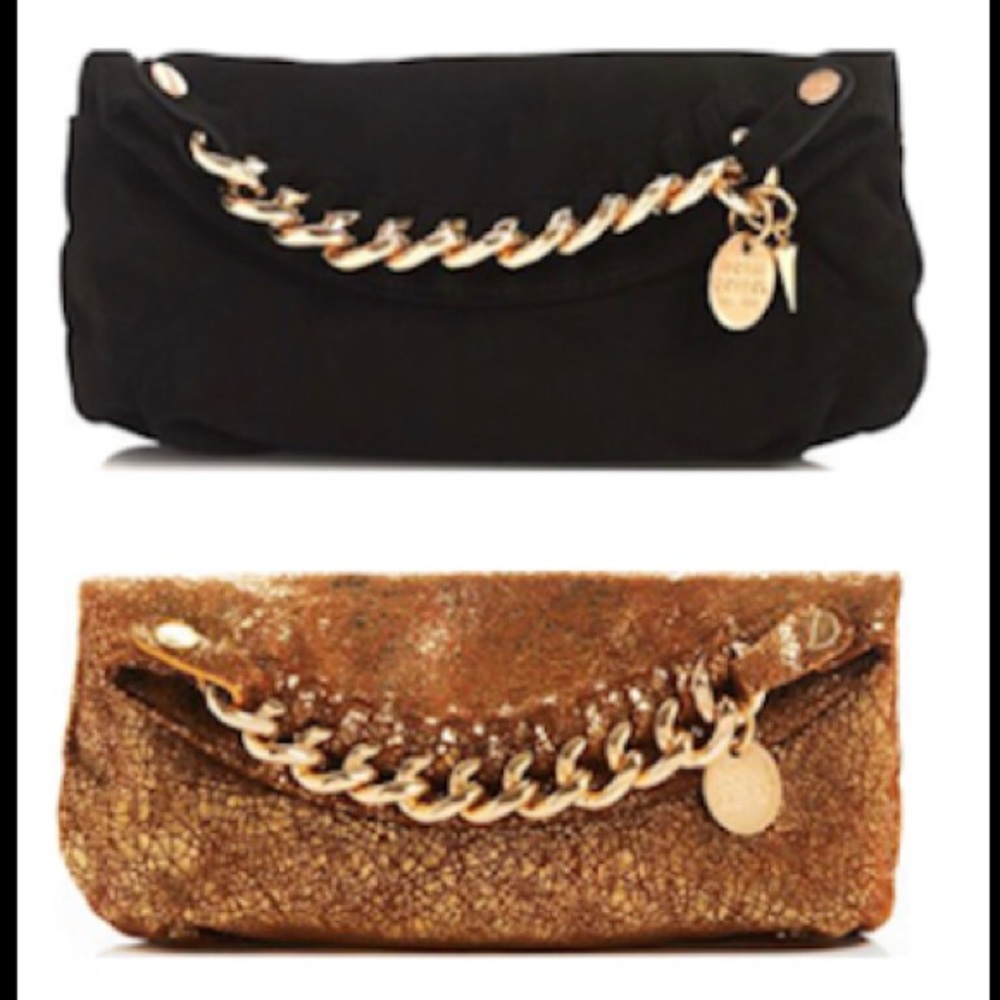 Henri Bendel bronze clutch